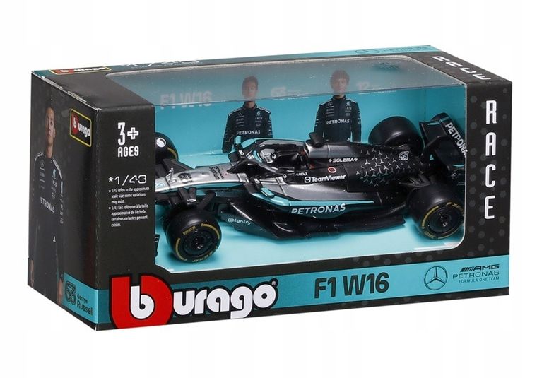 Bburago, Mercedes AMG W16 2025 George Russell, Bolid F1, model pojazdu, 1:43