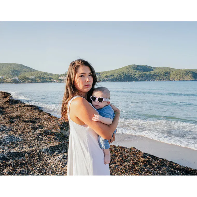 Beaba, Baby heart, okulary przeciwsłoneczne dla dzieci z elastyczną opaską, lilac, 0-9 m