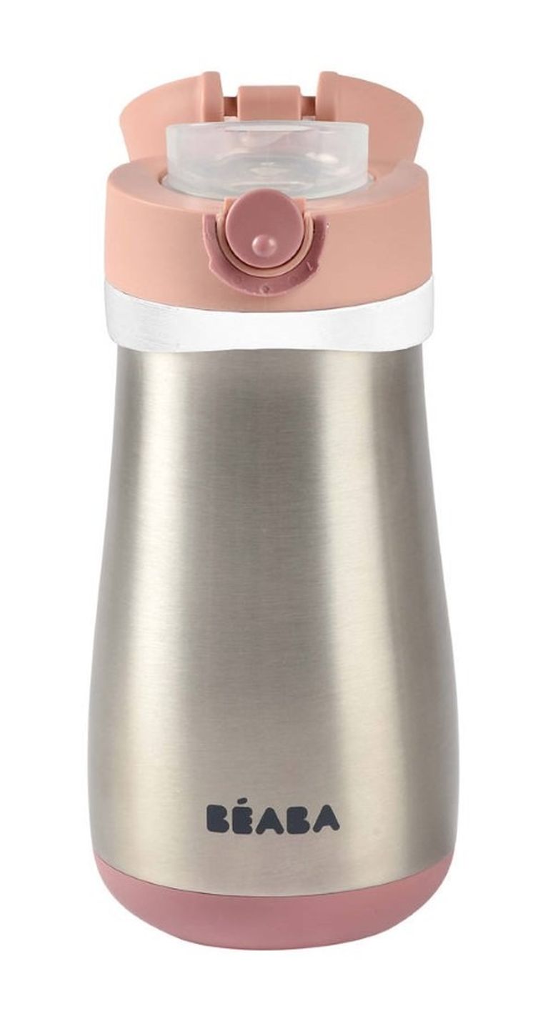 Beaba, bidon termiczny, old pink, 350 ml