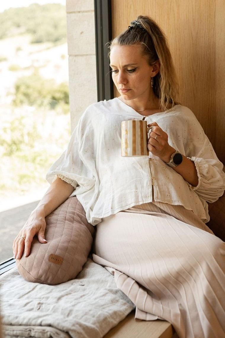 Beaba, Big Flopsy, ergonomiczna poduszka rogal dla kobiet w ciąży i karmiących, cacao