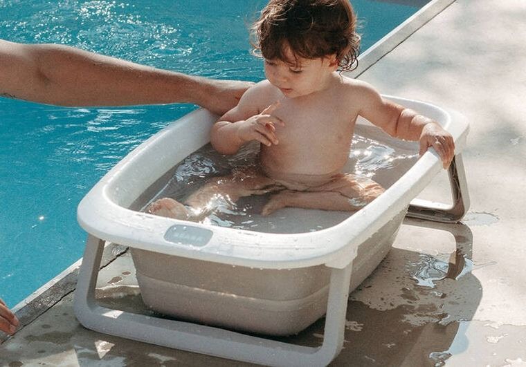 Beaba, Eazy Pop, składana wanienka, Camele'O Gris velours