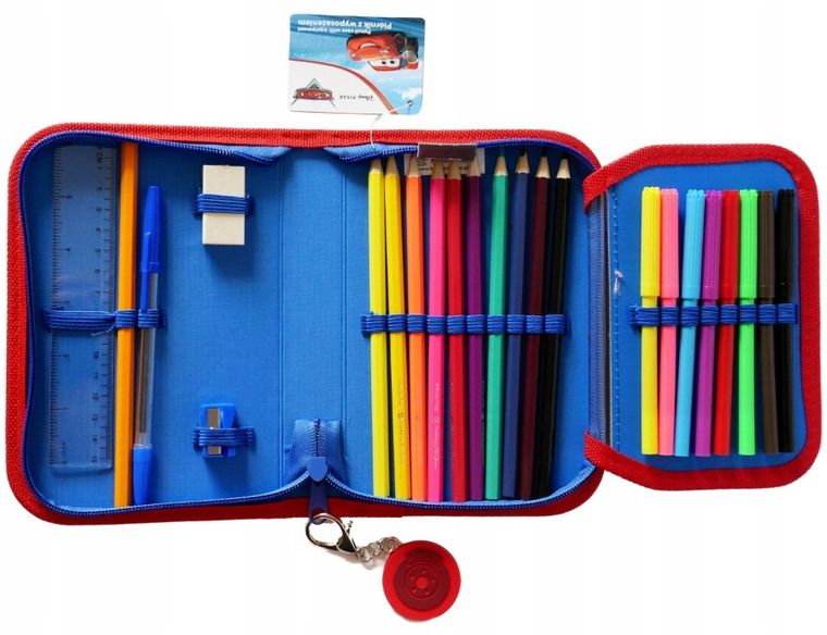 Beniamin, Auta, piórnik rozkładany, z wyposażeniem