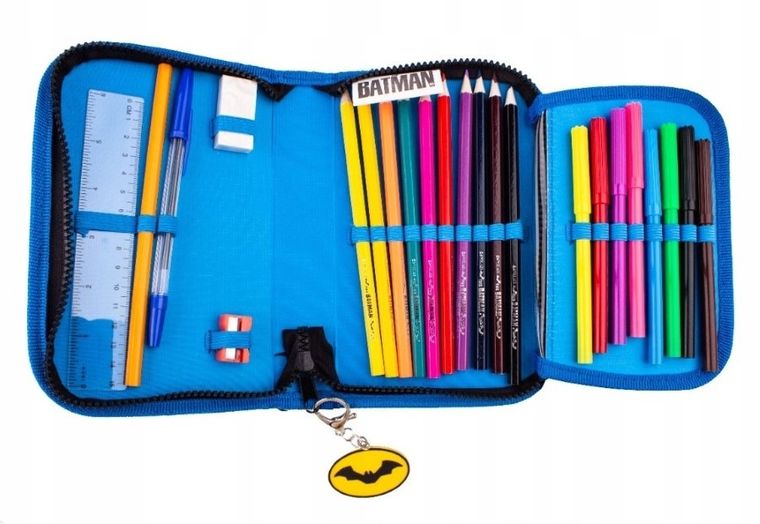 Beniamin, Batman, piórnik rozkładany, z wyposażeniem