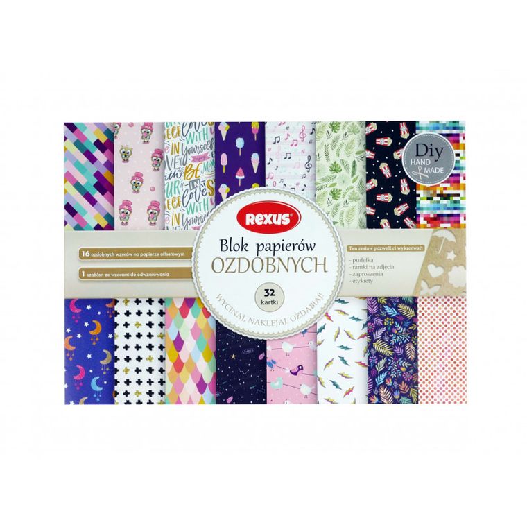 Beniamin, blok papierów ozdobnych, A4, 32 kartki