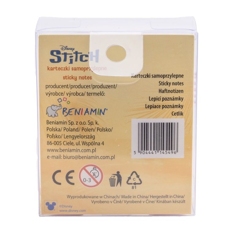 Beniamin, Lilo i Stitch, karteczki samoprzylepne, 1 szt.