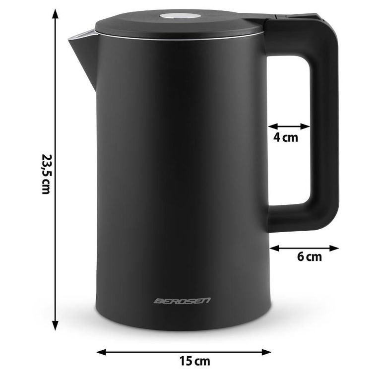 Berdsen, czajnik elektryczny, czarny, 1,7l, BD-710