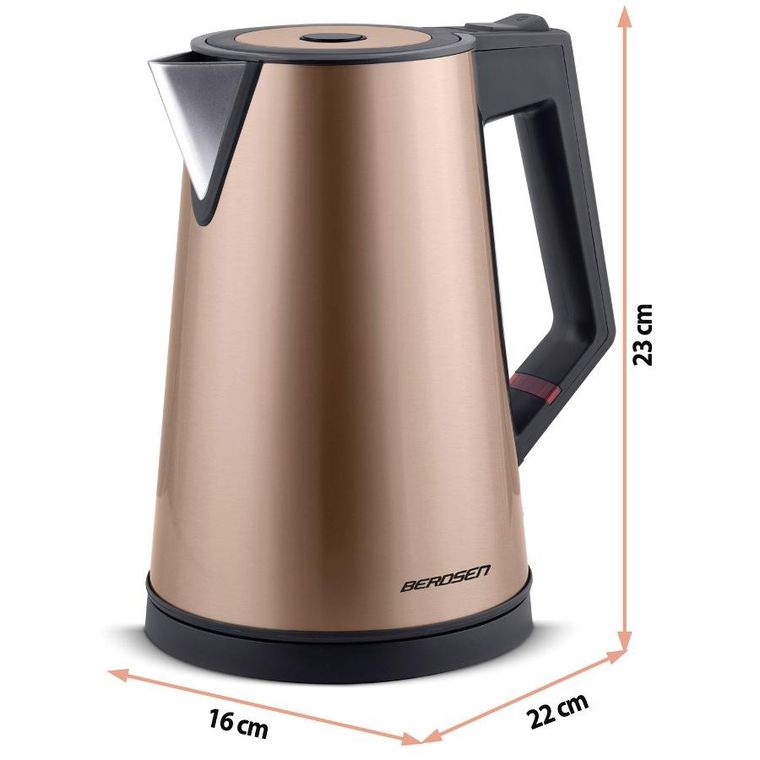 Berdsen, czajnik elektryczny, miedziany, 1,7l, BD-708