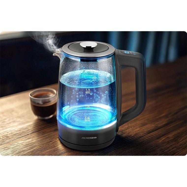 Berdsen, czajnik elektryczny, szklany, 1.7l, BD-711