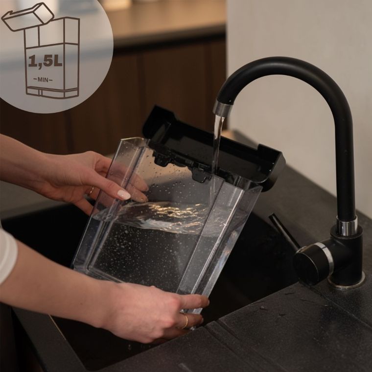 Berdsen, ekspres do kawy kolbowy, ze spieniaczem do mleka, 20 bar, czarny, BD-773