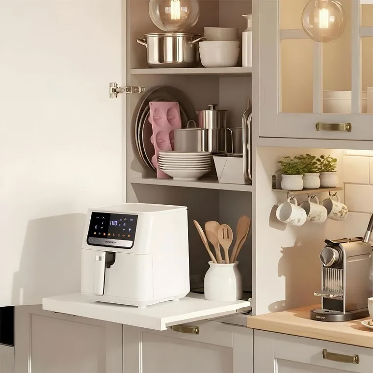 Berdsen, frytkownica beztłuszczowa, air fryer, biały, BD-662