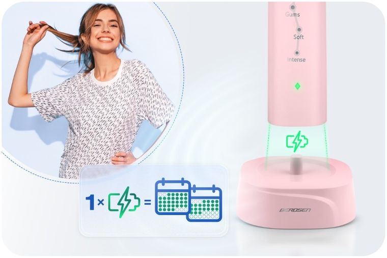 Berdsen, Galaxy, szczoteczka soniczna do zębów, różowa