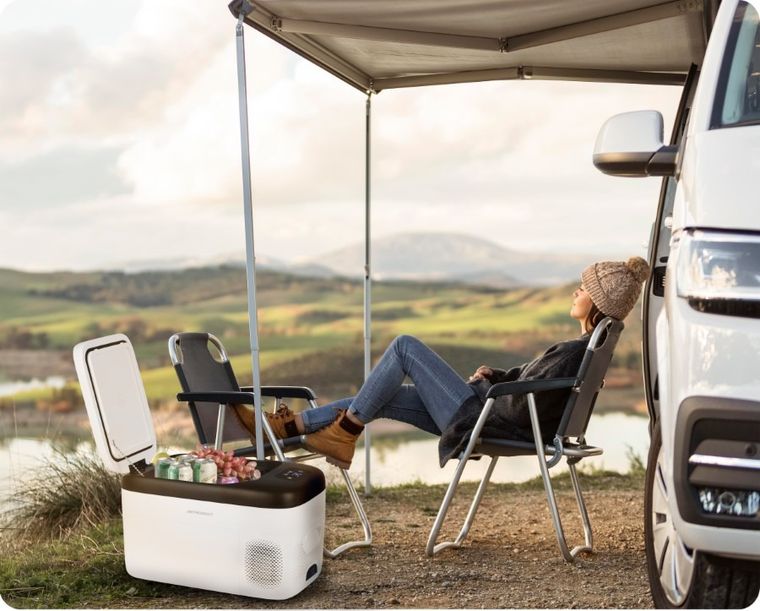 Berdsen, Icemax 401, lodówka kompresorowa turystyczna, biała, 21l