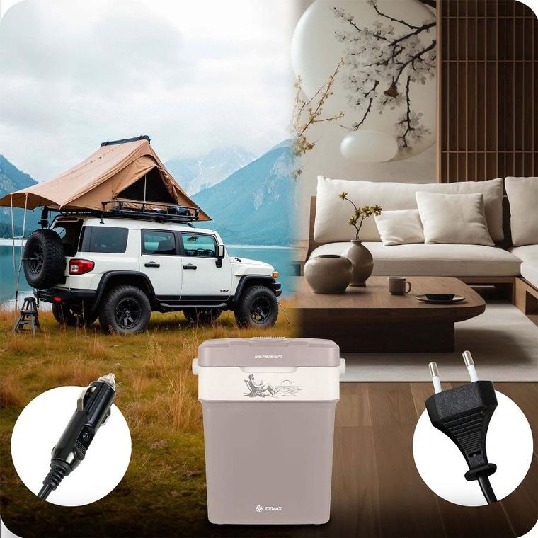 Berdsen, Icemax, lodówka turystyczna, tryb Eco, ciemno-szara, 29l