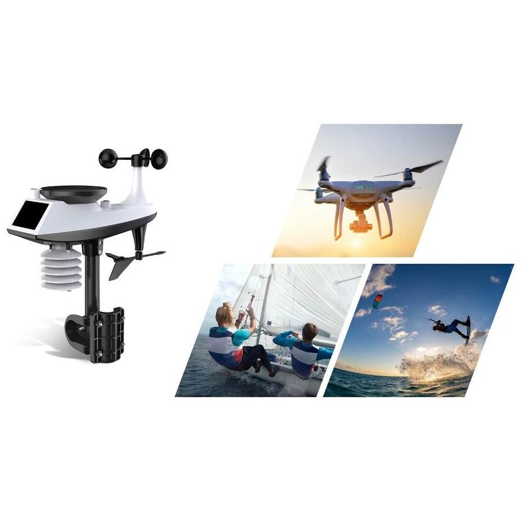 Berdsen, stacja pogodowa z wyświetlaczem, grafitowa