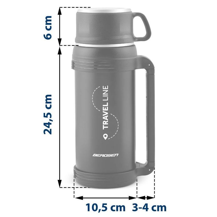 Berdsen, termos próżniowy, czarny, 1500 ml