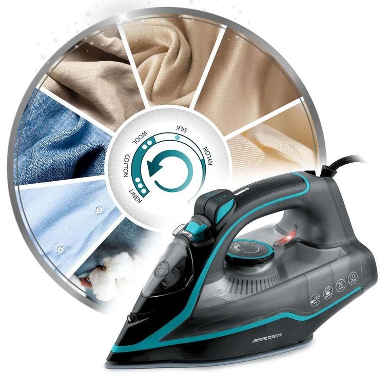 Berdsen, żelazko parowe, ceramiczna powłoka, praca w pionie, 2600W, BD-331