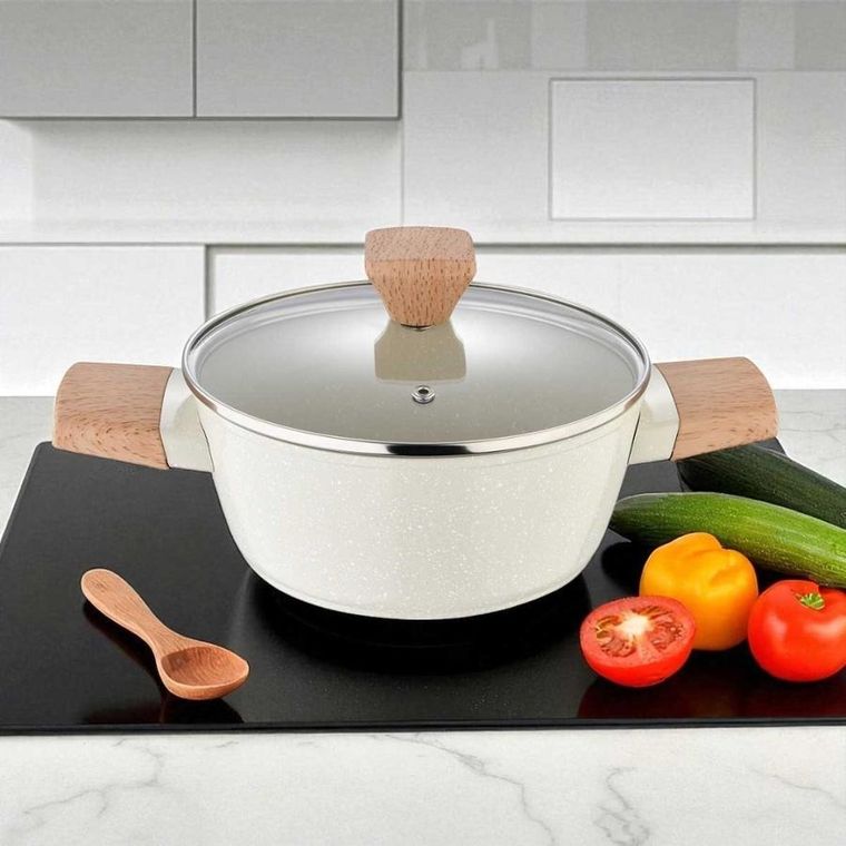 Bergner, Naturally, garnek marmurkowy z pokrywą, 20 cm