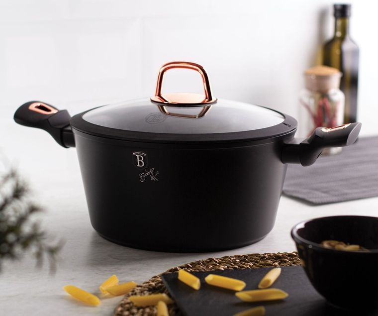 Berlinger Haus, Black Rose, komplet garnków grantowych z akcesoriami, 10 elementów