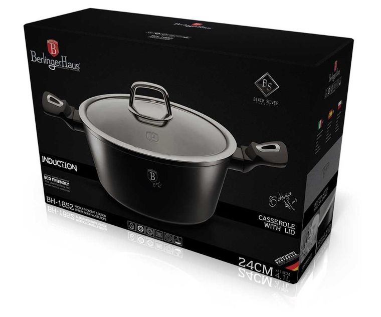 Berlinger Haus, Black Royal, garnek granitowy, 4.1l