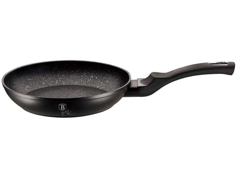 Berlinger Haus, Black Silver, zestaw: garnki granitowe z pokrywą + patelnie + akcesoria, 15 elementów