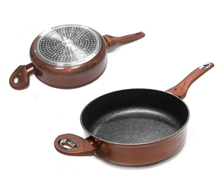 Berlinger Haus, Rose Gold, patelnia granitowa, 28 cm