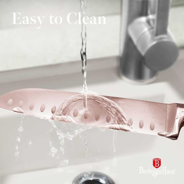 Berlinger Haus, Rose Gold, stalowy nóż santoku, 17,5 cm, BH-2935