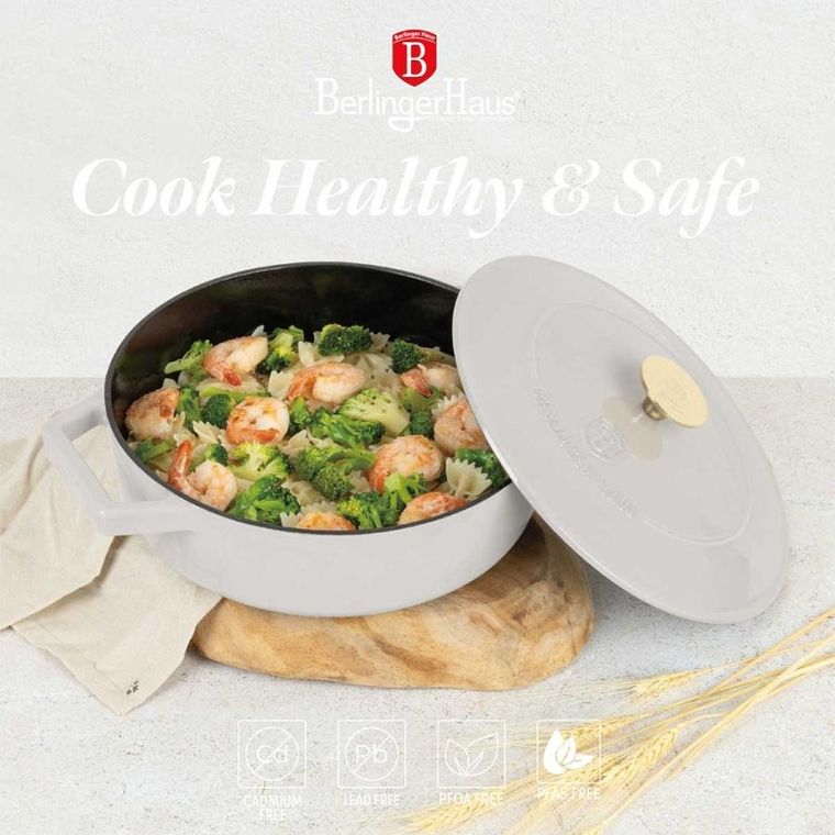 Berlinger Haus, Sahara, garnek żeliwny, płaski, 26 cm