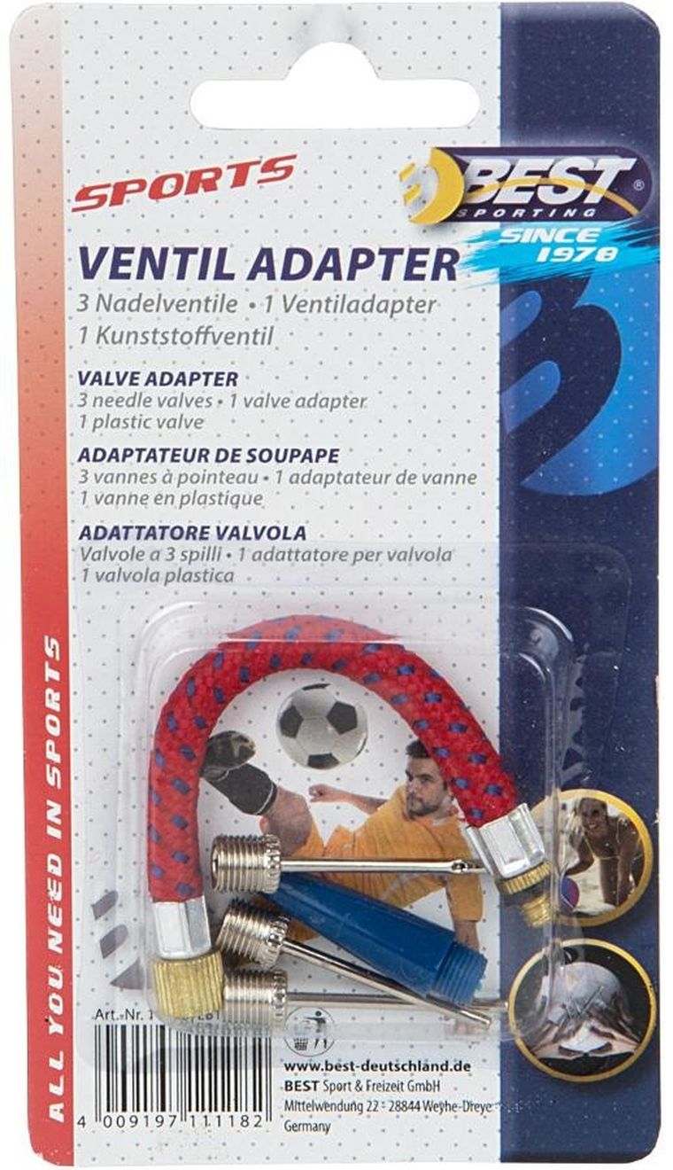 Best Sporting, zestaw 5 adapterów do pompek