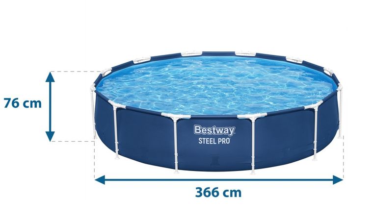 Bestway, basen ogrodowy, stelażowy, 16w1, 366-76 cm