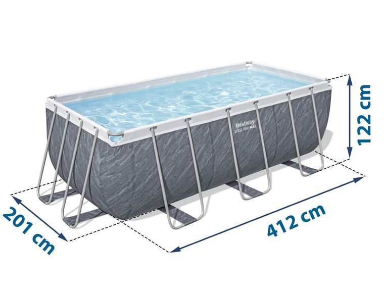 Bestway, basen ogrodowy, stelażowy, 17w1, 412-201-122 cm