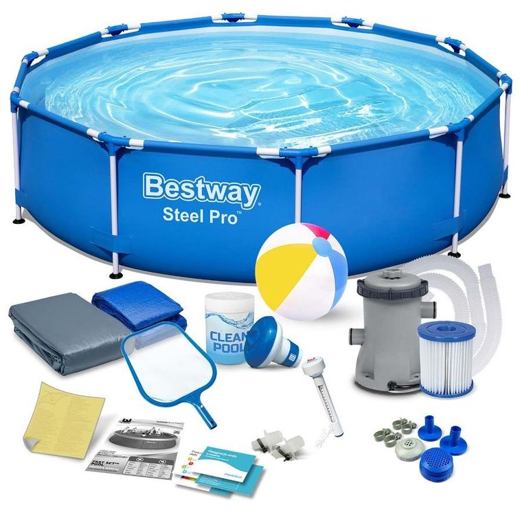 Bestway, basen ogrodowy stelażowy, 305-76 cm, zestaw 16w1