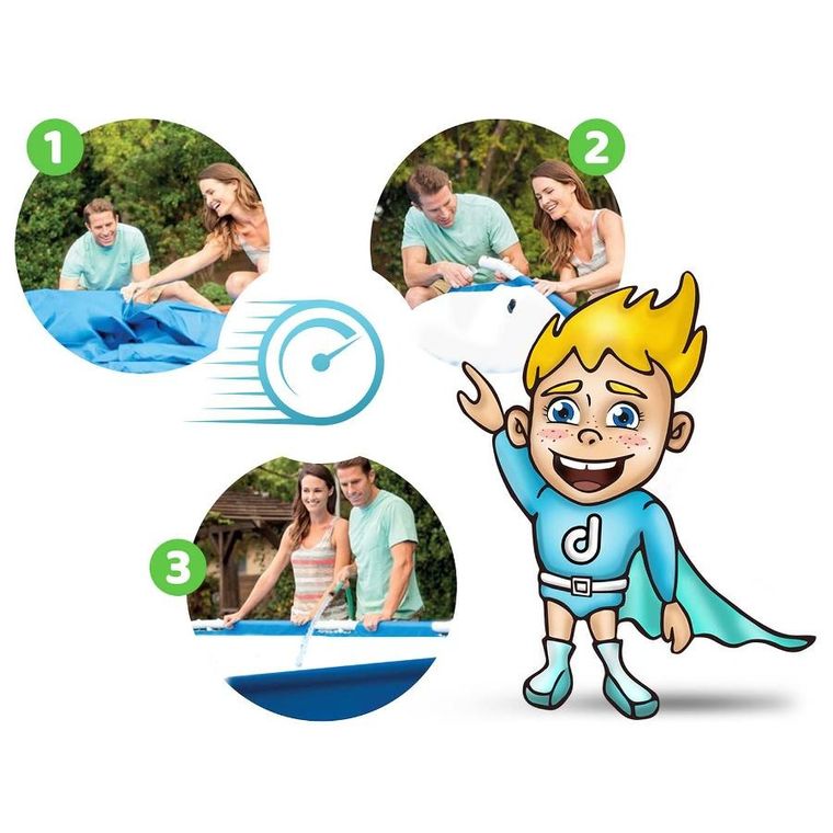 Bestway, basen ogrodowy stelażowy, 366-76 cm, zestaw 15w1