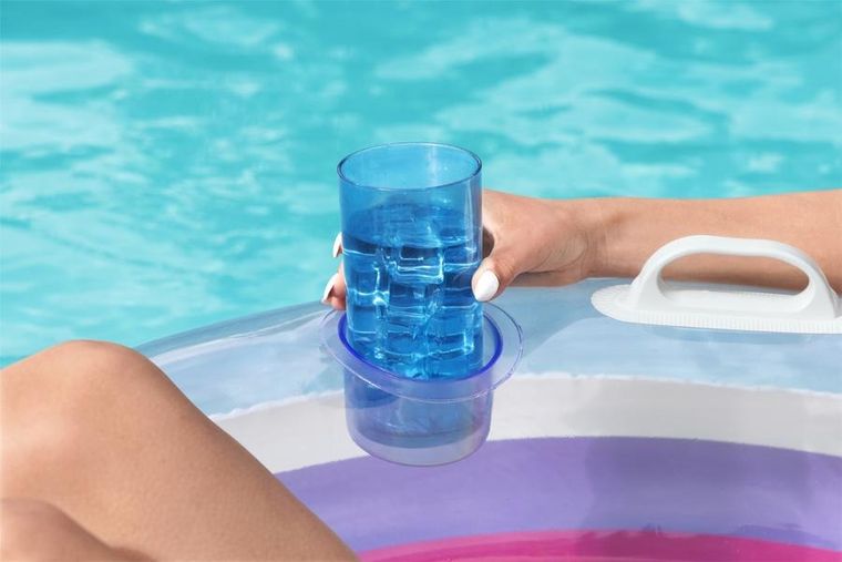 Bestway, dmuchane koło do pływania, podwójne, tęczowe, 186-116 cm