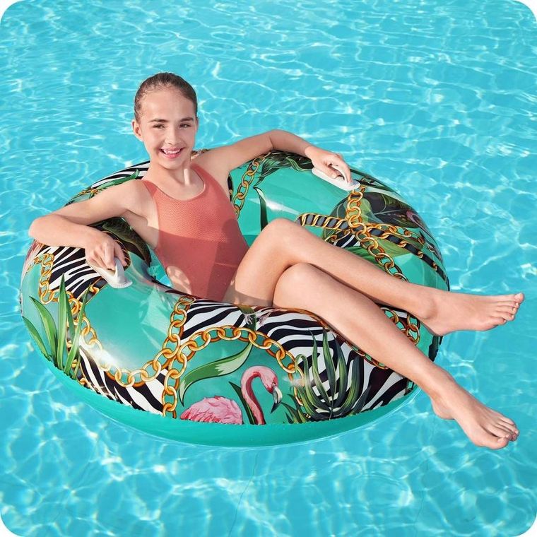 Bestway, koło do pływania, kwiaty, 114 cm