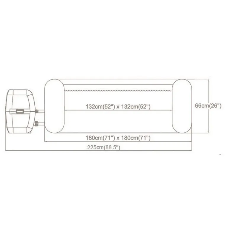 Bestway, Lay-Z Hollywood, dmuchane SPA z akcesoriami, 196-66 cm