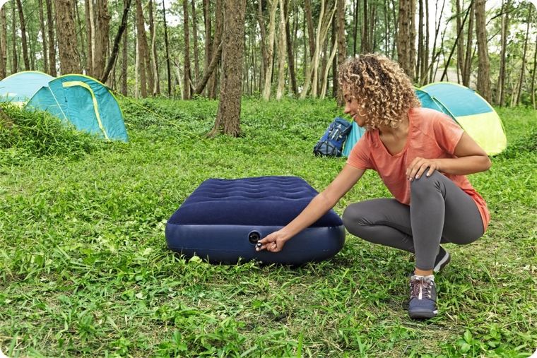 Bestway, materac dmuchany z pompką, 185-76-28 cm