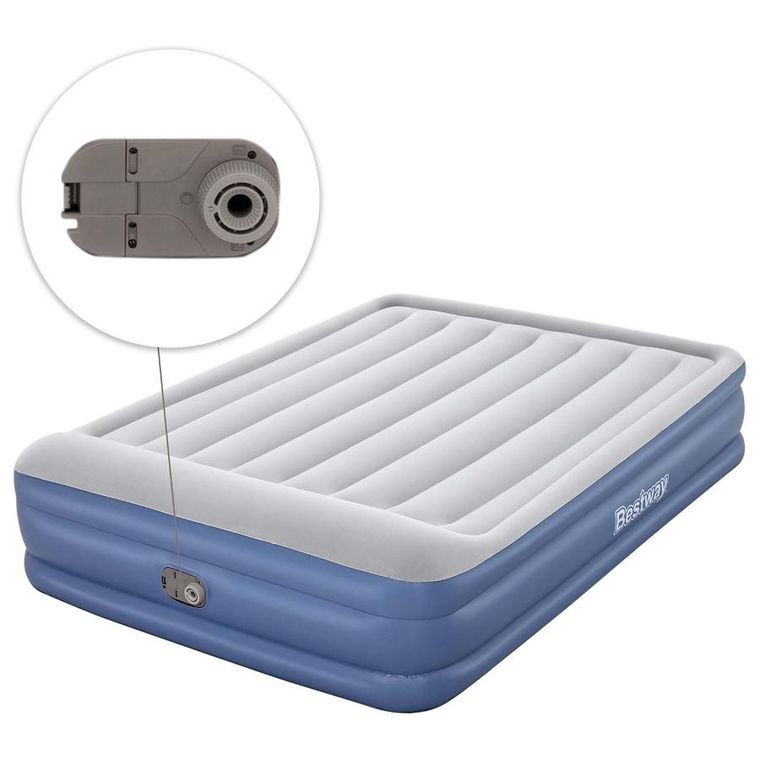Bestway, materac dmuchany z wbudowaną pompką, 203-152-46 cm