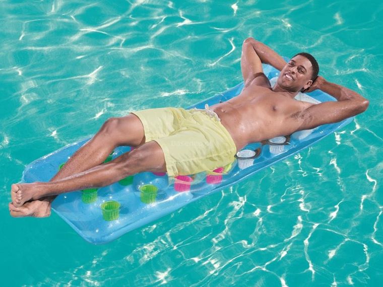 Bestway, materac plażowy z okienkiem, różowy, 188-71 cm