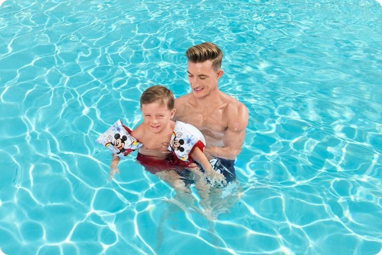 Bestway, Myszka Miki, rękawki do nauki pływania, 23-15 cm