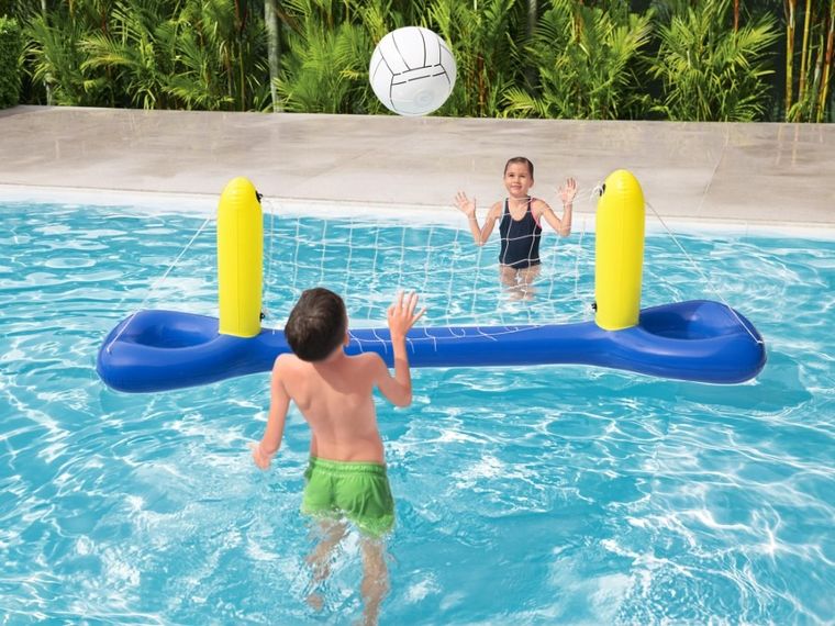 Bestway, pływający zestaw do siatkówki basenowej, 244-64 cm