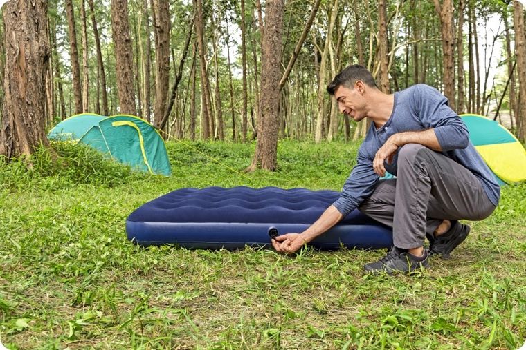 Bestway, Queen, materac welurowy, 203-152-22 cm