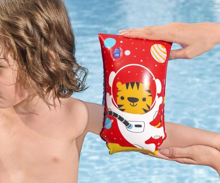 Bestway, rękawki do nauki pływania, tygrys kosmonauta, 30-15 cm