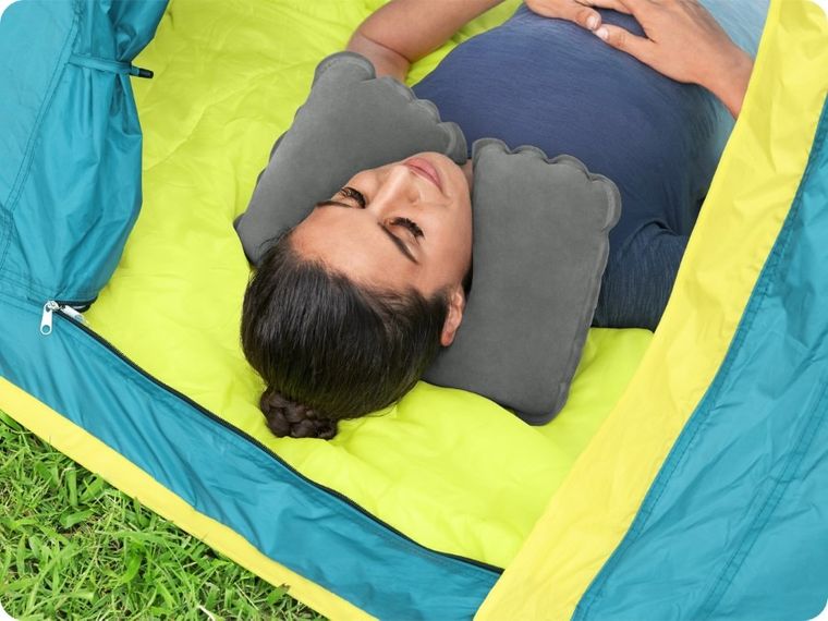 Bestway, zagłówek, rogal, szary