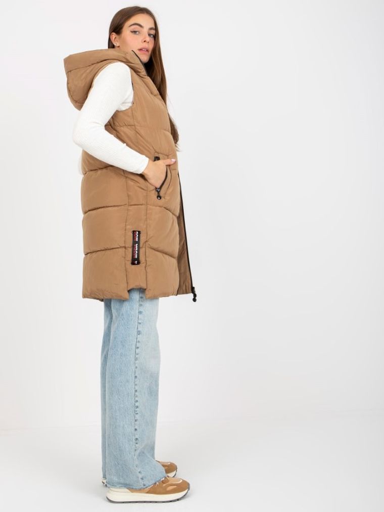 Bezrękawnik damski, beżowy, Minority