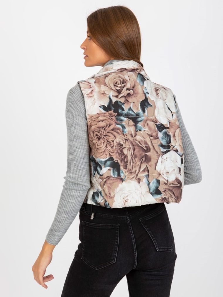 Bezrękawnik damski, beżowy, Relevance