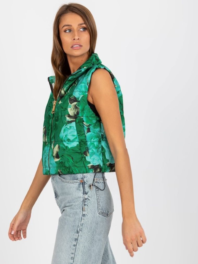 Bezrękawnik damski, zielony, Relevance