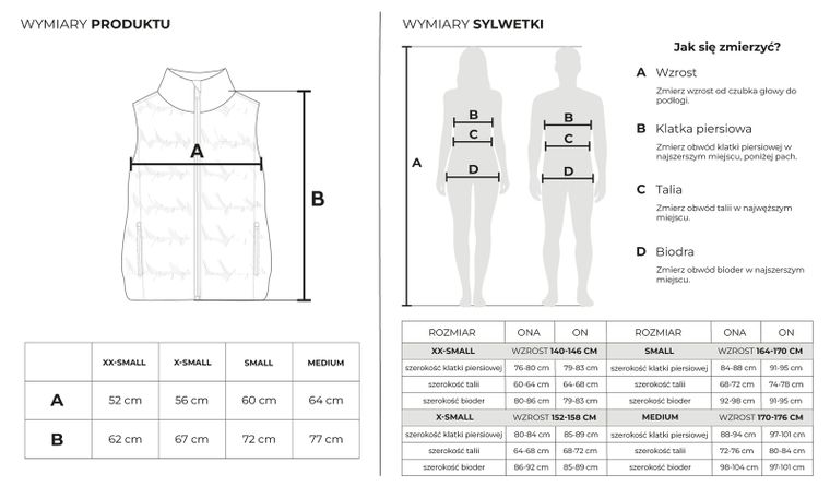Bezrękawnik unisex oversize podgrzewany na USB NOWEAR