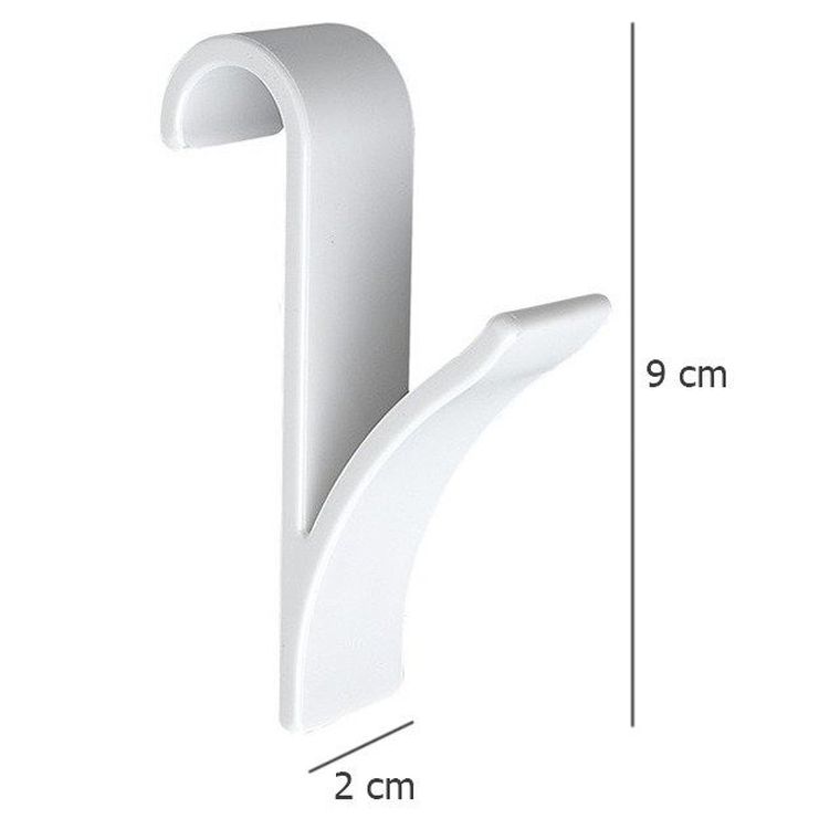 Białe haczyki, wieszaczki na grzejnik żeberkowy, 2 szt.