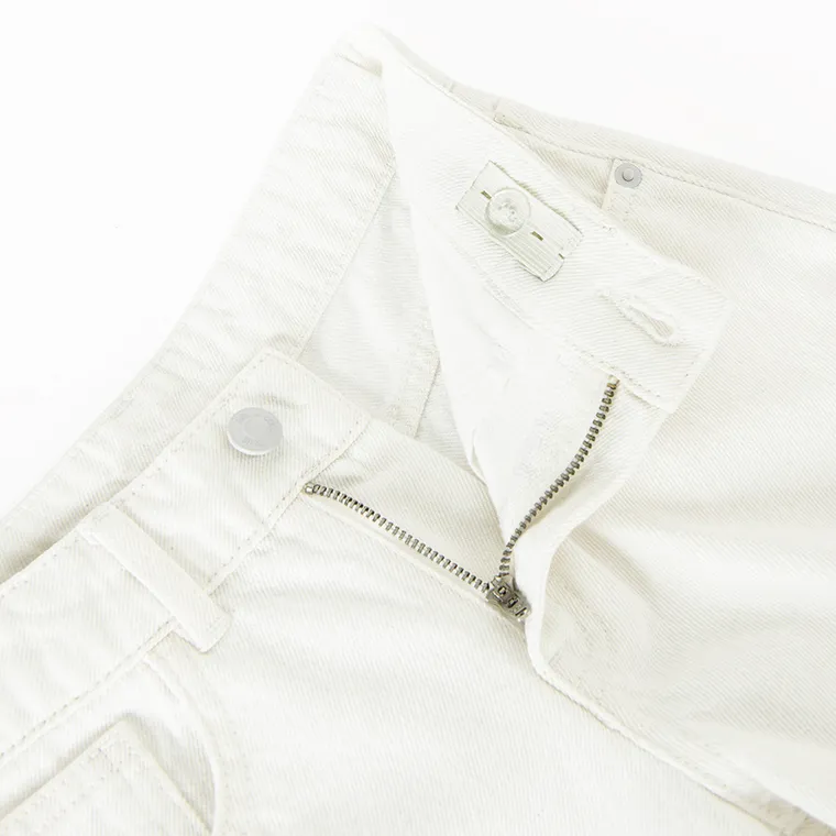 Białe jeansowe szorty wide z regulacją Cool Club