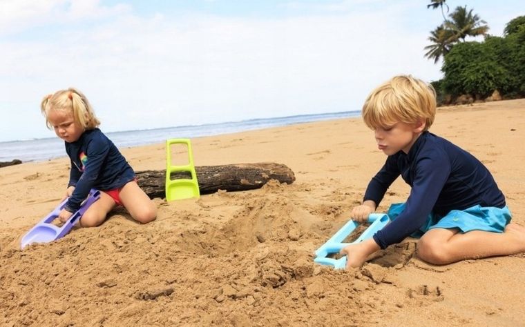 Bibio, duża łopata do piasku, turkus